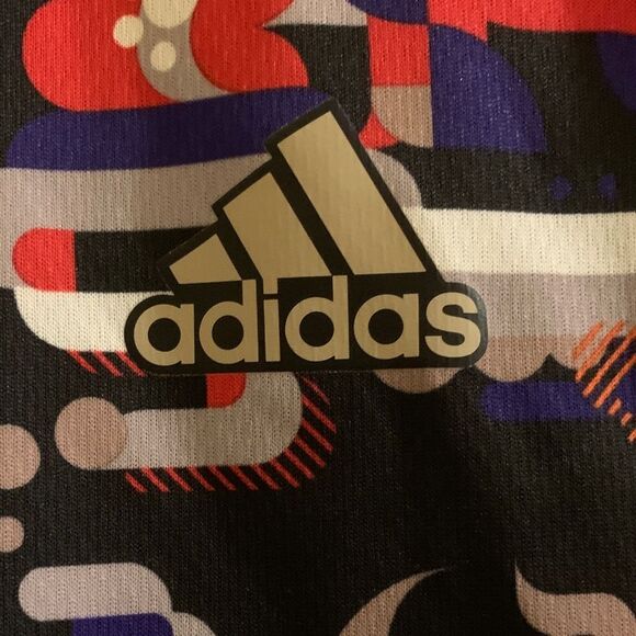 Adidas Men’s Black Red Graphic Zip Full Pockets Lightweight Jacket Size S - Picture 2 of 10